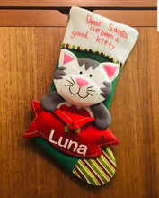 Load image into Gallery viewer, CAT CHRISTMAS STOCKING