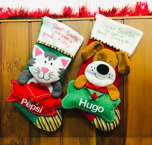 CAT CHRISTMAS STOCKING