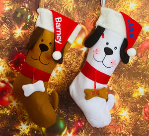 DOG CHRISTMAS STOCKING