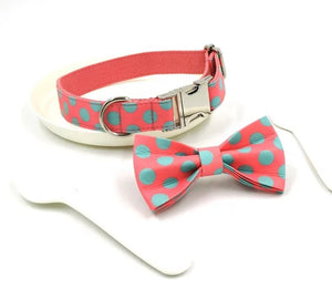 POLKADOT COLLAR & bOW TIE